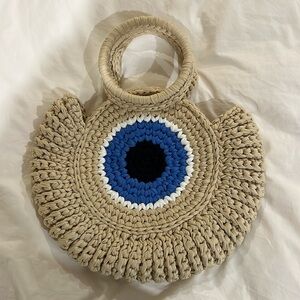Evil eye bag hand woven